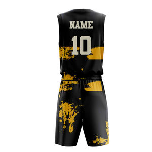 Uniformes de Baloncesto para Hombre al por Mayor, Conjuntos de Manga Corta, Material de Poliéster Transpirable de Secado Rápido, Se Acepta Logotipo Personalizado - Product Image 2