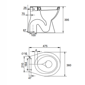 Inodoro de Cerámica Tradicional Corsica con Desagüe en el Suelo - Product Image 2