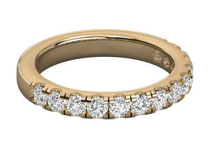 Fabricant en gros, bijoux fins en argent sterling 925, plaqué or 14 carats, certifié IGI, coupe brillante, bague de mariage classique en diamant - Product Image 2