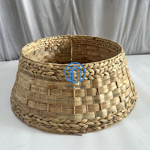 Venta al por mayor hecho a mano tejido natural árbol de Navidad Collar agua Jacinto árbol falda decoración de vacaciones - Product Image 4