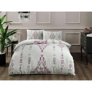 Zahara Claret Red <b>Single</b> <b>Duvet</b> Cover <b>Set</b> Taç Ranforce Collection - Product Image 1