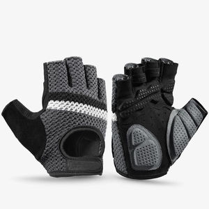 Guantes de Ciclismo de medio dedo personalizados antichoque superventas guantes deportivos de montar guantes de gimnasio de medio dedo hechos de cuero - Product Image 1