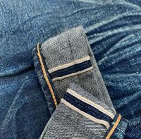 Jeans pour hommes en coton 100% uni, coupe ample, taille mi-haute, avec logo personnalisé brodé par le fabricant, pour l'hiver