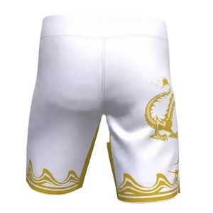 Shorts de boxe MMA Muay Thai pour hommes personnalisables de qualité supérieure, en spandex/polyester, respirants, légers, à séchage rapide, coupe ajustée - Product Image 3