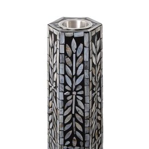 Brûleur d'encens à cylindre Mabkhar en nacre noire élégante pour cadeau de décoration islamique Ramadan Eid - Product Image 2