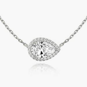 Colliers pendentifs en argent sterling 925 de luxe avec moissanite pour femmes, plaqués or, bijoux de mariage et de fiançailles - Product Image 2