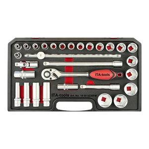 OEM ODM Customizable 30PCS 1/2\" Dr. <b>Socket</b> Wrench Tool Kit with Deep <b>Sockets</b> & Ratchet Handle Hand-Power Source - Product Image 2