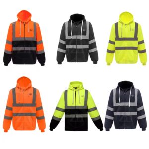 2024 veste de travail imperméable d'hiver pour hommes sweat à capuche de sécurité réfléchissant en coton haute visibilité - Product Image 2