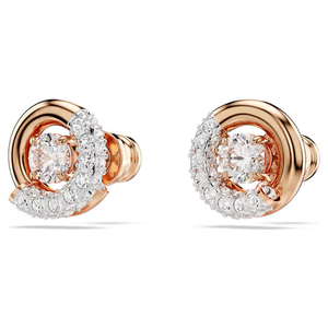 Dazzling <b>Rose</b> <b>Gold</b> Dextera <b>Stud</b> <b>Earrings</b> with Round Lab Grown Stones Wholesale Jewelry Vendor OEM ODM Private Label Supply - Product Image 3