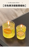 Kleinserienproduktion Personalisierte Valentinstag-Geschenkkerze Zitronen-Aromatherapie im Glasgefäß Wohndekor-Geschenk Gelwachskerze