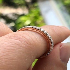 Igi แหวนเพชรสำหรับงานแต่งงานและงานหมั้น Ring14K ทำจากทองคำสำหรับห้องปฏิบัติการทรงกลม - Product Image 5