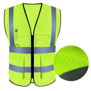 Gilet de travail haute visibilité respirant personnalisé avec logo pour l'été, grande taille, uniforme de sécurité en maille pour hommes, femmes et bénévoles - Product Image 4