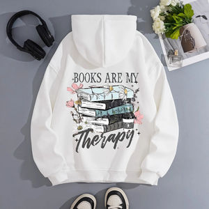 Sudadera con Capucha forrada de lana para mujer Estampado floral Versátil Casual Manga larga Estilo callejero Tela de poliéster Otoño Invierno Sudadera con capucha - Product Image 2