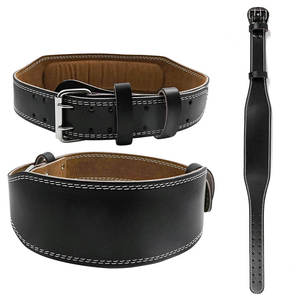 Nuevo diseño personalizado de cuero de vaca genuino Pro cinturón de levantamiento de pesas equipo de gimnasio de Fitness ajustable para hombres y mujeres - Product Image 1