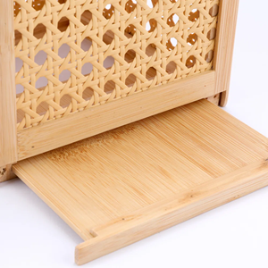 Pas cher prix Lavihexco bambou tissé carré minimaliste décoratif support de boîte de mouchoirs du Vietnam - Product Image 3