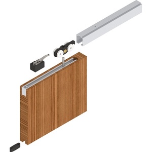 Juego Completo de Puertas de Madera de 140 kg con Sistema Corredero HELM 140 ME-A de 35 mm, Rieles y Accesorios para Cortinas - Product Image 1