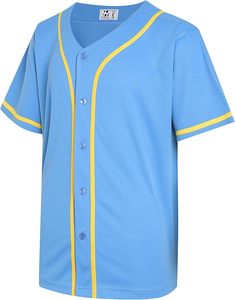 Jersey de béisbol y softbol transpirable de secado rápido para diseño abotonado Unisex, camisetas de béisbol negras para hombres, Jersey de béisbol - Product Image 1