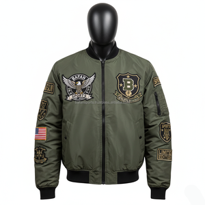 Chaqueta Bomber para mujer Premium 260 GSM tela de sarga de nailon logotipo bordado verde diseño personalizado chaquetas de satén para mujer - Product Image 1