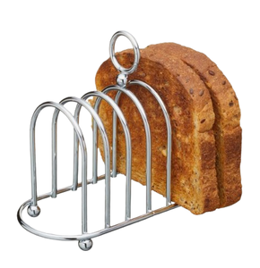 Porte-toasts décoratif fait à la main en acier inoxydable couleur argent pour pain en tranches porte-toasts - Product Image 2