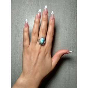 Virgil Chee Golden Hill Turquoise & Platinum Sterling <b>Ring</b> Size 8.75 <b>Statement</b> Boho Style with Vermeil Plating Everyday Wear - Product Image 5