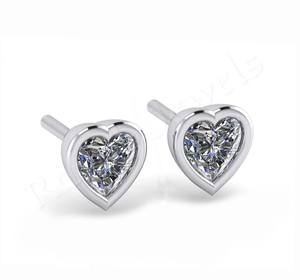 RJE03 Good Quality Custom Design Solid Silver <b>Stud</b> <b>Earring</b> Jewelry Manufacture India Heart 5mm 925 Sterling Best Gift for Women - Product Image 1