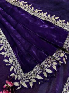 เสื้อส่าหรีแบบดั้งเดิมของผู้หญิงชุดปาร์ตี้แฟนซีชุดสำหรับเจ้าสาวเสื้อส่าหรีดีไซน์แบบดั้งเดิมของอินเดีย - Product Image 6