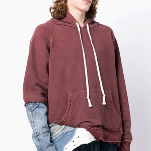 Sweats à capuche en détresse pour hommes de conception personnalisée de qualité supérieure imprimé en relief léger avec fermeture éclair hiver taille XS - Product Image 3