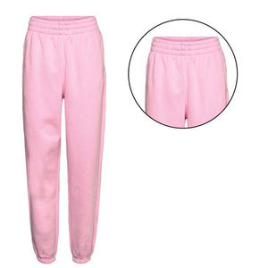 Pantalones de chándal de algodón para mujer con bolsillos Joggers de cintura alta con cintura elástica Ropa de mujer Pantalones Color sólido - Product Image 4