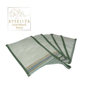 Gants de bain en viscose avec logo personnalisé, marque privée, lavage des mains réutilisable, gommage exfoliant pour le corps - Product Image 2