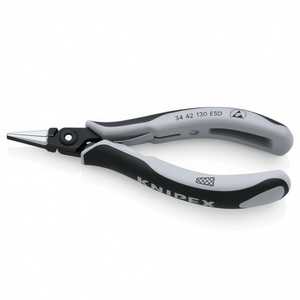 คีมอิเล็กทรอนิกส์แบบแม่นยำของ Knipex พร้อมหัวป้องกันไฟฟ้าสถิตย์ ด้ามจับขัดเงา ด้ามจับแบบหลายส่วน ปากคีมแบนกว้าง - Product Image 2