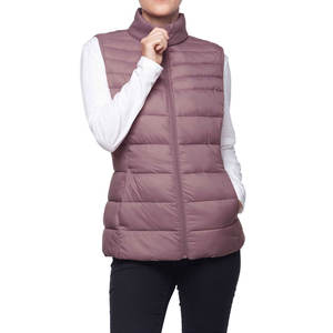 Chaleco acolchado de invierno para mujer, chaqueta sin mangas con logotipo personalizado, suministro al por mayor de fábrica - Product Image 3
