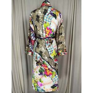 Recycled Silk Sari Women's Boho Chic Vintage <b>Beach</b> Cover Dress <b>Robe</b> for Resort Wear Gypsy House Kimono for Lounge Swimsuit Up's - Product Image 4
