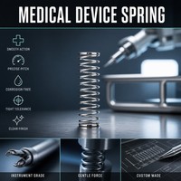 Ressort hélicoïdal de compression de précision médicale en acier inoxydable pour dispositifs médicaux