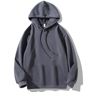 Customizable Men Casual Solid Color <b>Hoodie</b> Fashionable <b>Oversize</b> Basic Pullovers Hooded Collar Lined Design <b>Black</b> Sweatshirt Tops - Product Image 3