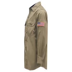 Camisa de Trabajo Industrial Ligera de 6.5 OZ de Algodón, Resistente al Fuego, de Alta Visibilidad, con Cierre a Presión y Ventilación - Product Image 3