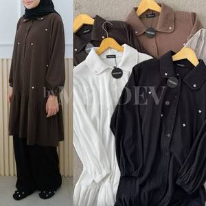 เสื้อทูนิคถักแฮนด์เมดสำหรับผู้หญิง ByMeldev พร้อมจีบมุกและปักเลื่อม - Product Image 3