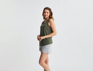 Camisetas de Tirantes Cortas para Mujer con Logotipo Personalizado al por Mayor, para Gimnasio, Deporte y Fitness, de Algodón Orgánico/Spandex Transpirable - Product Image 4