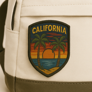 Parche de recuerdo bordado personalizado con reverso termoadhesivo o de velcro, insignia de tela para bolsos, sombreros y eventos - Product Image 6
