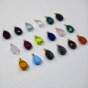 Dyed Ruby Faceted 8x11mm Teardrop Gemstone Wire <b>Wrap</b> Charm Pendant - JULY Birthstone - Product Image 2