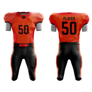 2025 personnalisé hommes Football américain maillot ensemble respirant Polyester Spandex tissu uniforme avec pantalon pour Match d'équipe ou entraînement - Product Image 1