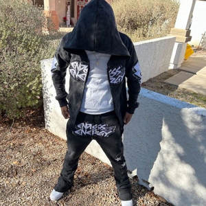 Wholesale Winter 100% Cotton High Quality Breathable <b>Sweat</b> <b>Suit</b> Custom Label OEM Customization Print <b>Men's</b> Tracksuit Meet - Product Image 4