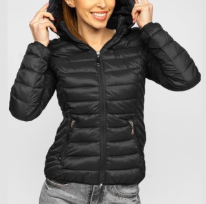 Winter Streetwear Classic Women's Puffer Jackets Coats Custom Color Dyed Zipper <b>up</b> Loose Fit Women's Puffer Jackets - Product Image 2