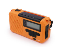 Radio AM/FM portable d'urgence à énergie solaire avec manivelle intégrée et écran de lampe torche