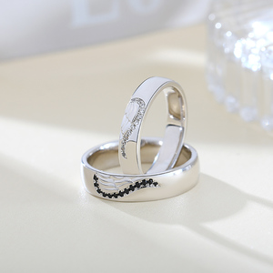 แหวนคู่เงินแท้สลักลายปีกนางฟ้าเจลิยา - Product Image 6