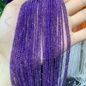 Micro Round Faceted AAAA Quality Genuine Amethyst Gemstone <b>Beads</b> 3mm-4mm Size Loose 15.5 Inches Per Strand Quality <b>Stone</b> <b>Beads</b> - Product Image 3