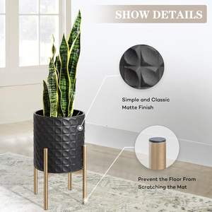 VENTE CHAUDE Pots de fleurs et jardinières en or nouvelle arrivée Pot de jardin à la mode Conteneurs de plantes contemporains durables pour la décoration intérieure - Product Image 2