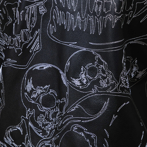 แจ็กเก็ตหนังสีดำขนาดใหญ่มีซิปสำหรับฤดูหนาวบุด้วยผ้าฝ้ายบุนวมเต็มรูปแบบออกแบบได้ตามต้องการ - Product Image 2