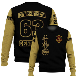 Iota Phi Theta fraternité 1963 acrylique tricot pull Chenille lettres grec vêtements pull hiver grec vêtements - Product Image 6