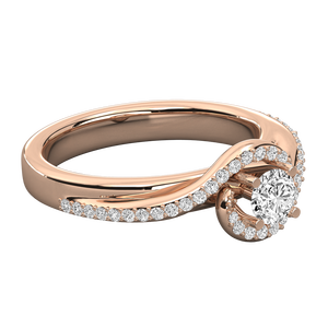 Bague solitaire en or 18 carats pour femmes avec diamant de laboratoire - Product Image 3