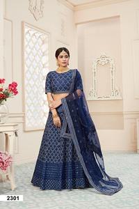 Nuevo vestido elegante traje de tendencia Soft Net Lehenga Choli & Dupatta con Secuencia bordada Trabajo Mujer moda exportador - Product Image 3